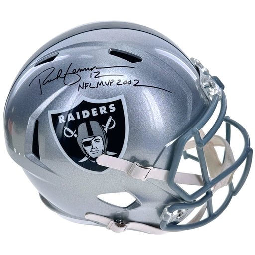 Rich Gannon Signed Oakland Raiders Full Size Speed Replica Helmet Inscribed IGM Beckett Las Vegas