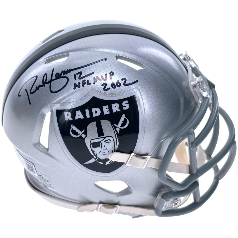 Rich Gannon Signed Las Vegas Raiders Speed Mini Helmet Inscribed IGM Beckett Autograph Oakland