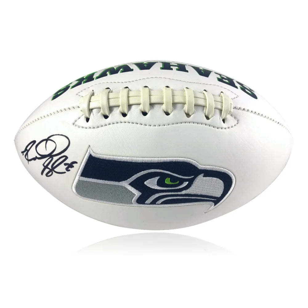 Richard Sherman Hand Signed Football WhIte Seattle Seahawks JSA COA