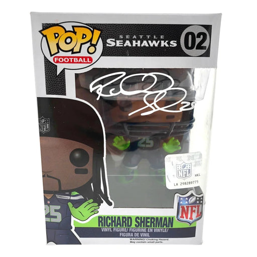 Richard Sherman Hand Signed Funko Pop JSA Authentic COA Seattle Seahawks