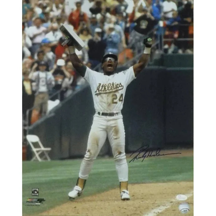 Rickey Henderson Signed & Framed 16X20 JSA COA Oakland Athletics As Autograph