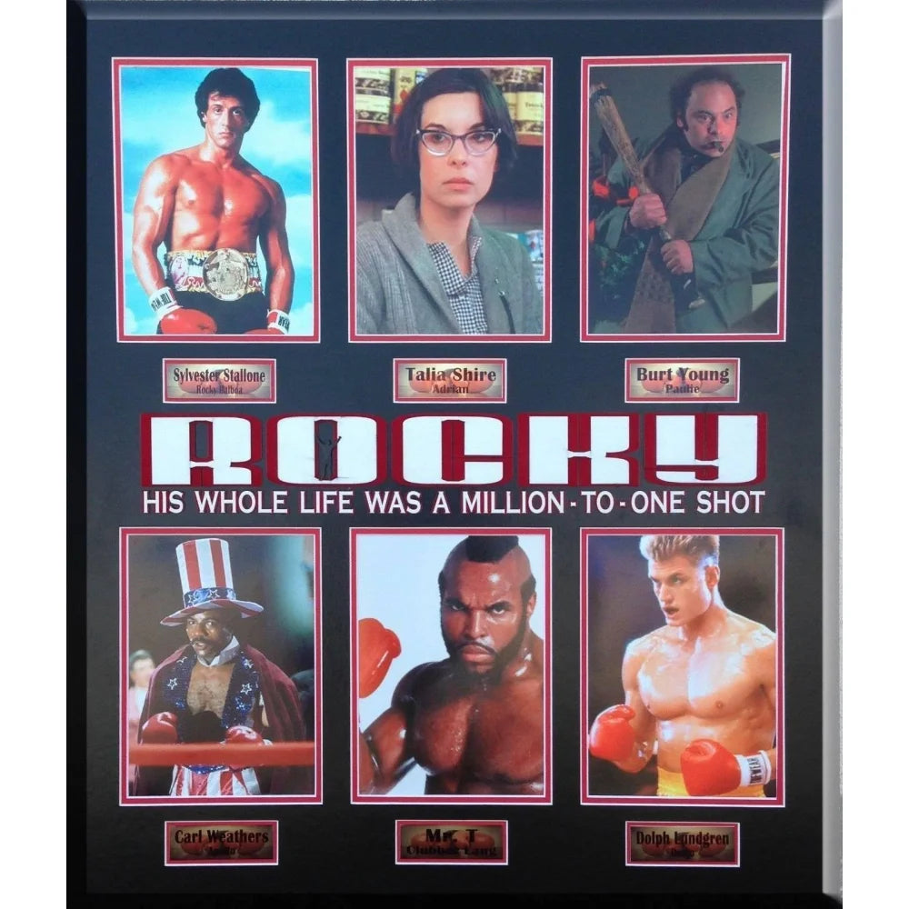 Rocky 8x10 Collage Framed Sylvester Stallone Un Autograph Movie Ii Iii ...