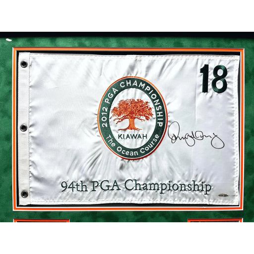 Rory McIlroy Signed 2012 PGA Golf Championship Pin Flag Framed UDA COA Autograph