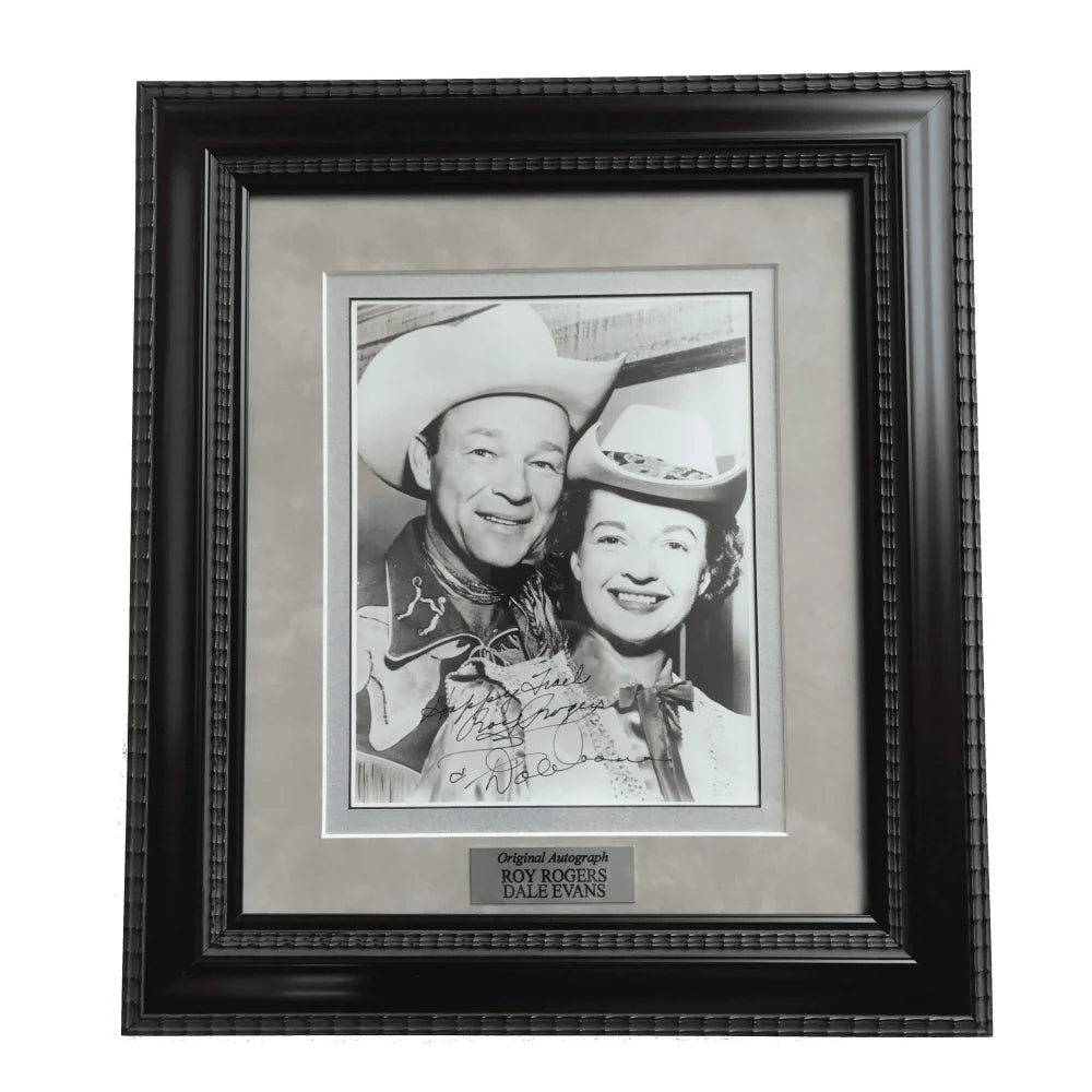 Roy Rogers / Dale Evans Dual Signed Framed 8X10 Photo JSA COA Autograph