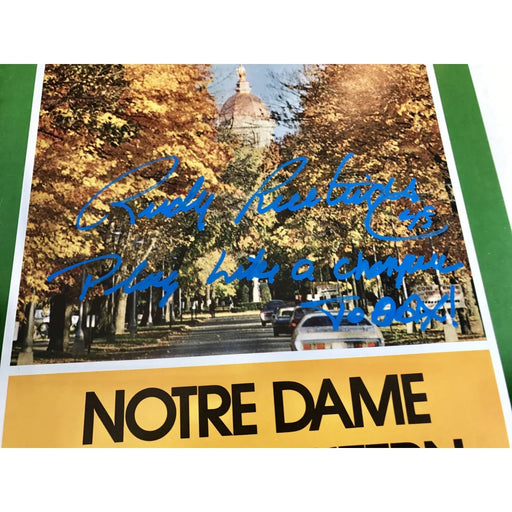 Rudy Ruettiger Signed 1975 Notre Dame Program Inscribed COA Inscriptagraphs Nw