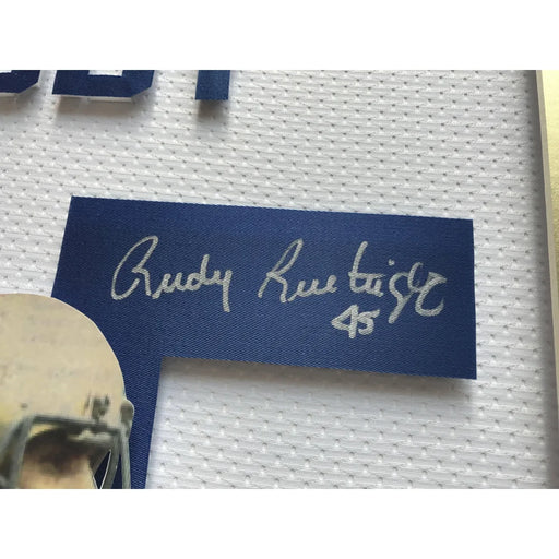 Rudy Ruettiger Signed 3D Jersey Photo Autograph COA 16X20 Inscribed Notre Dame