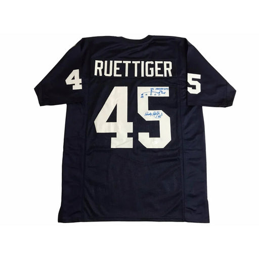 Rudy Ruettiger Signed Notre Dame Jersey W/ Hand Drawn ’Sack Play’ JSA COA