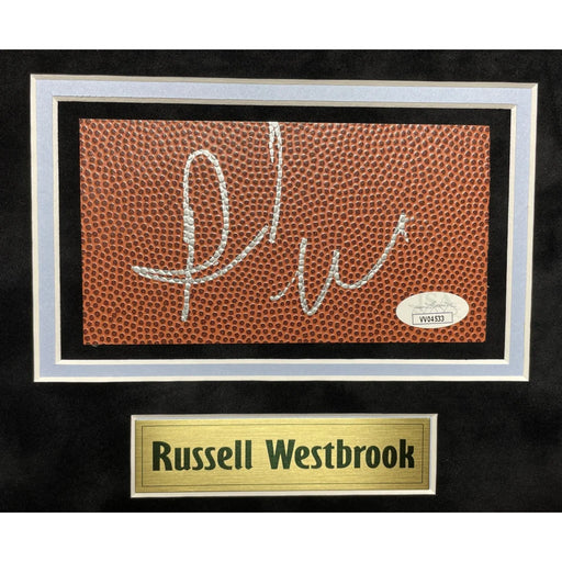 Russell Westbrook Autographed Oklahoma City Thunder Framed Cut Photo JSA COA OKC Signed