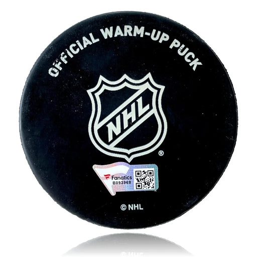 Ryan Donato Signed 1st Ever Seattle Kraken Game Used Warm Up Puck 10/12/21 COA Autograph Inscribed