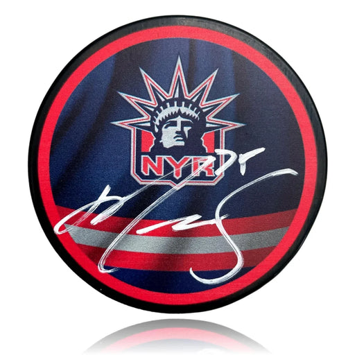 Ryan Reaves Autographed New York Rangers Puck COA Inscriptagraphs Signed