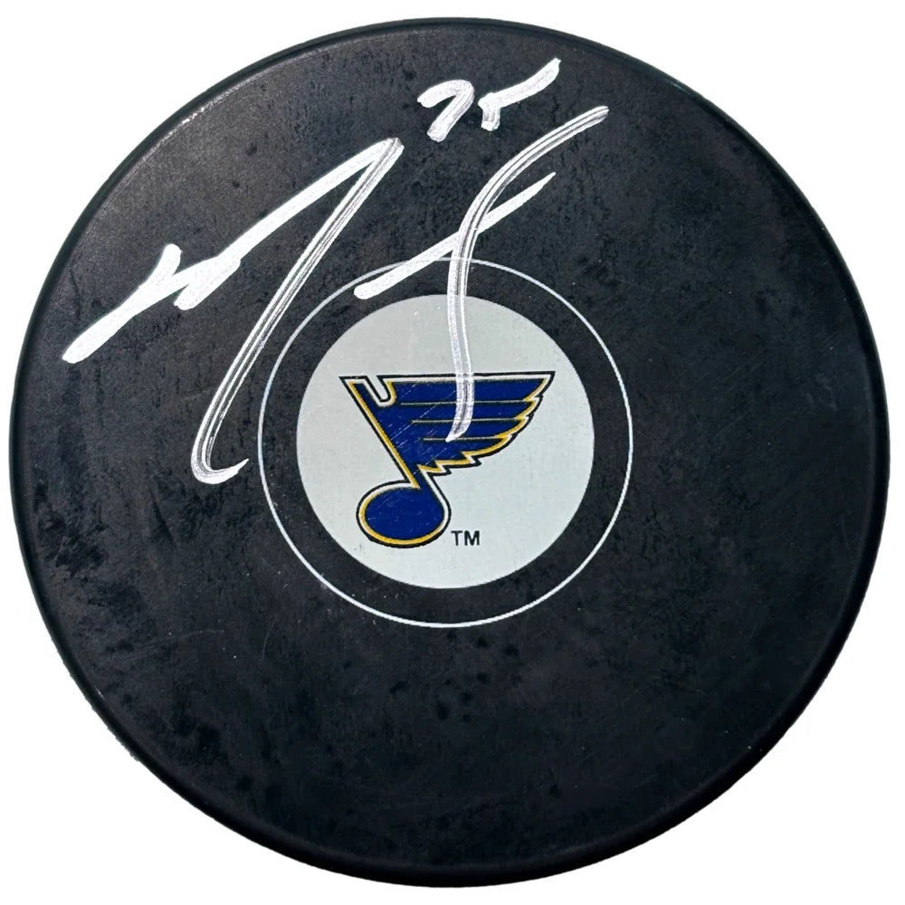 Ryan Reaves Autographed St. Louis Blues Logo Nhl Hockey Puck Signed Igm ...