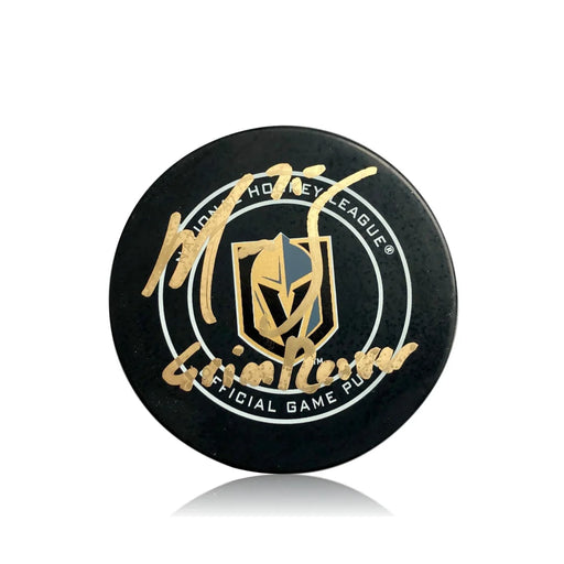 Ryan Reaves Signed Puck Inscribed “Grim Reaver” #D/25 VGK Vegas Golden Knights Autograph