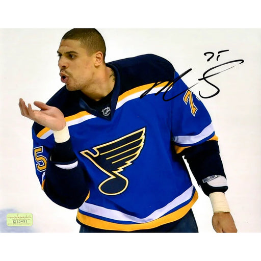 Ryan Reaves Signed St. Louis Blues 8x10 Photo Blowing Kiss COA Vegas Autograph