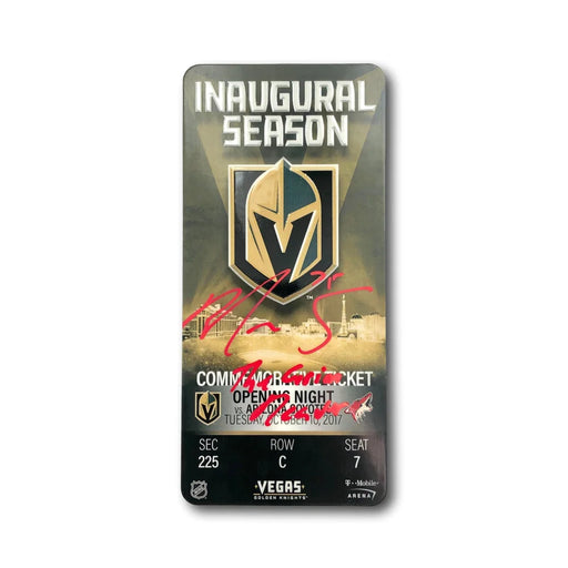 Ryan Reaves Signed Vegas Golden Knights Inaugural 1st Game Ever Ticket Autograph ’Grim Reaver’