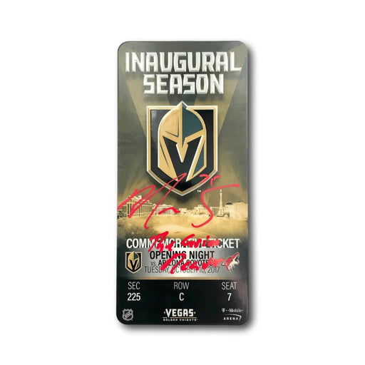 Ryan Reaves Signed Vegas Golden Knights Inaugural 1st Game Ever Ticket Autograph
