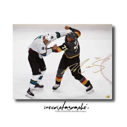 Ryan Reaves Signed VGK Photo Vs. Sharks Vegas Golden Knights Autograph