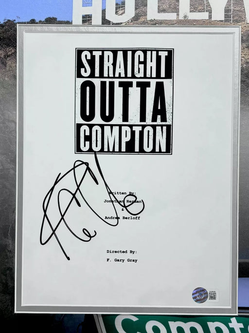 Ice Cube Autographed Script Straight Outta Compton Framed Collage BAS COA Photo Signed