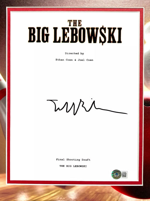 Jeff Bridges Autographed Big Lebowski Script Framed Collage BAS COA Photo Signed