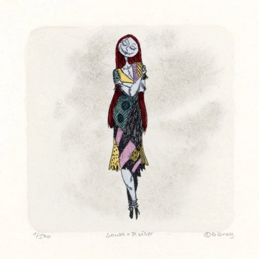 Sally Nightmare Before Christmas Sowa & Reiser #D/500 Hand Painted Etching Art Arms Crossed