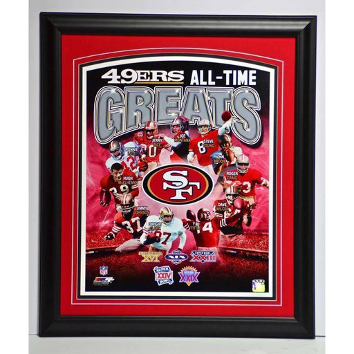 San Francisco 49ers Legends Super Bowl 20X24 Framed 16X20 Montana Rice Young