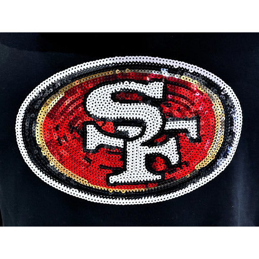 San Francisco 49ers Women’s Cuce Sequin Cropped Pullover Hoodie