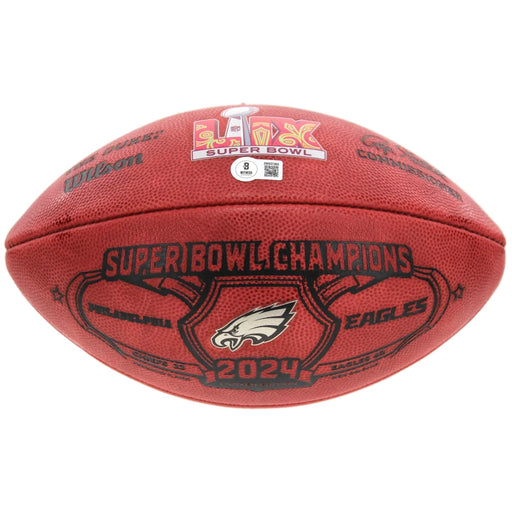 Saquon Barkley Signed Eagles Super Bowl LIX Champions Official Duke Football #D/500 Etched