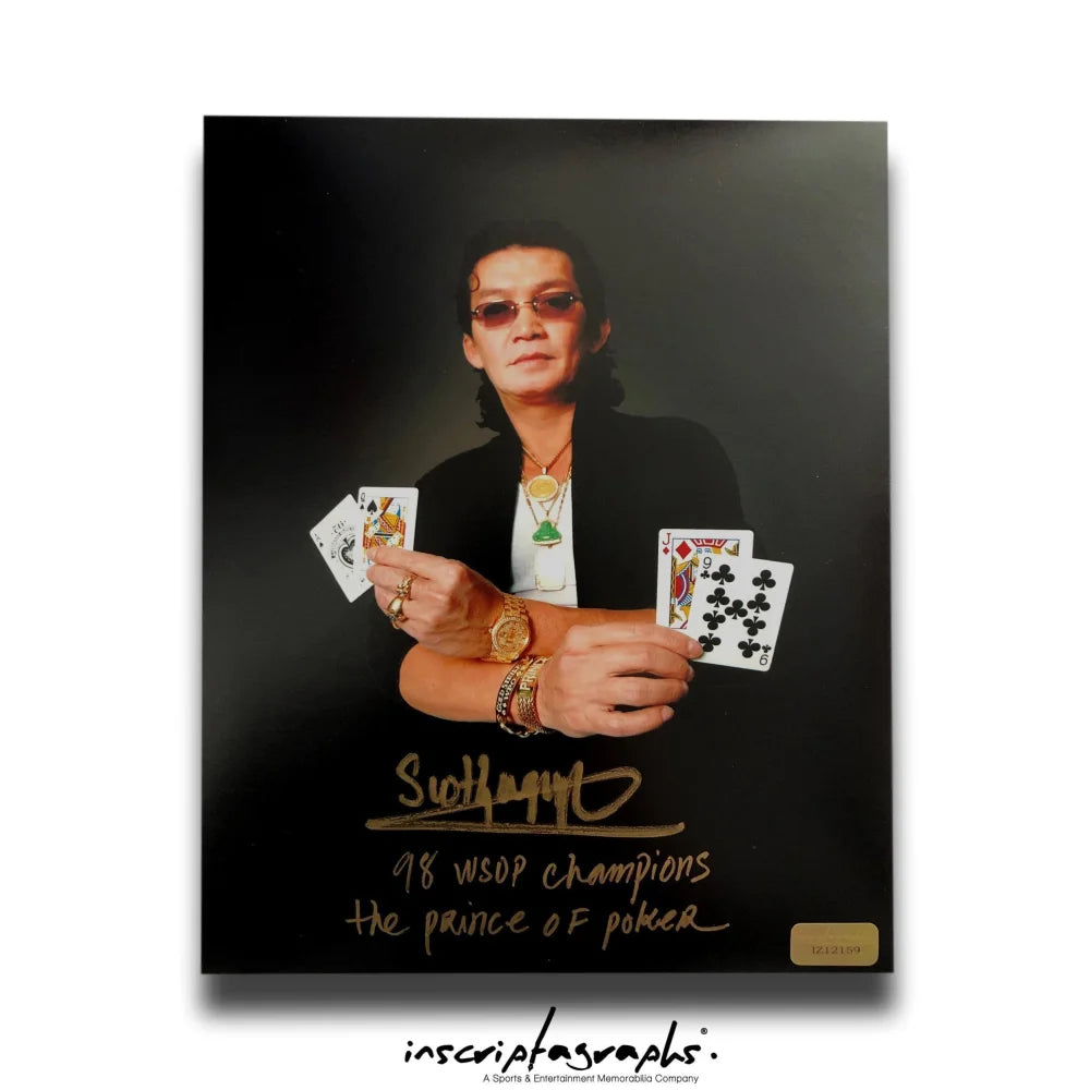 Scotty Nguyen Signed 8x10 Photo Inscribed ’Prince of Poker & 1998 WSOP Champ’ Legend COA Autograph