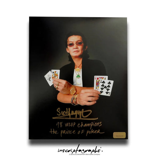 Scotty Nguyen Signed 8x10 Photo Inscribed ’Prince of Poker & 1998 WSOP Champ’ Legend COA Autograph