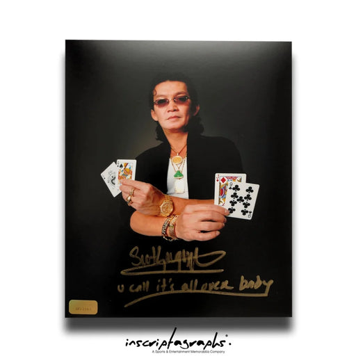 Scotty Nguyen Signed 8x10 Photo Inscribed ’U Call It’s Over Baby’ COA Poker WSOP