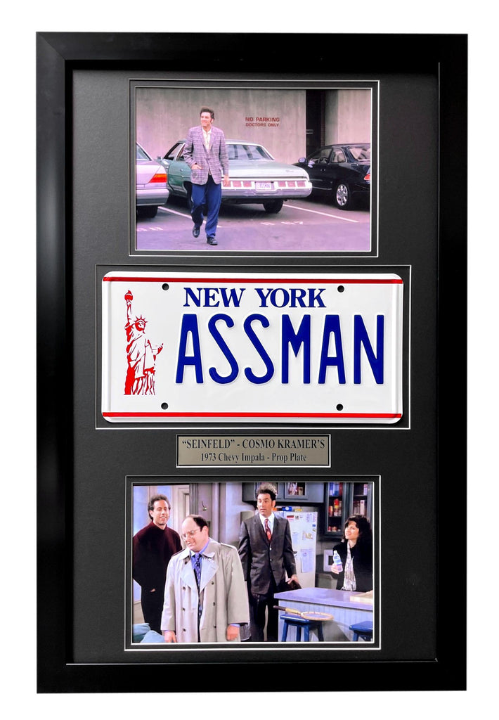 ’Seinfeld’ Kramer’s Chevy Impala TV Show Car License Plate Framed Memorabilia Jerry