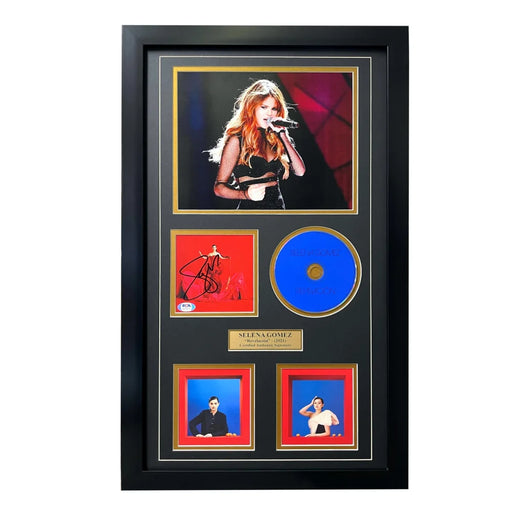 Selena Gomez Autographed Revelacion CD Album Framed Collage PSA/DNA Signed