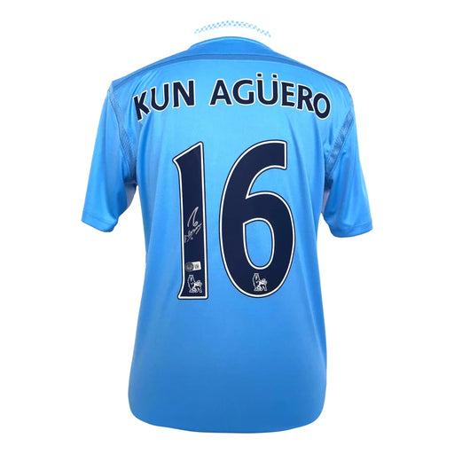 Sergio Aguero Autographed Manchester City Jersey BAS COA Signed Memorabilia