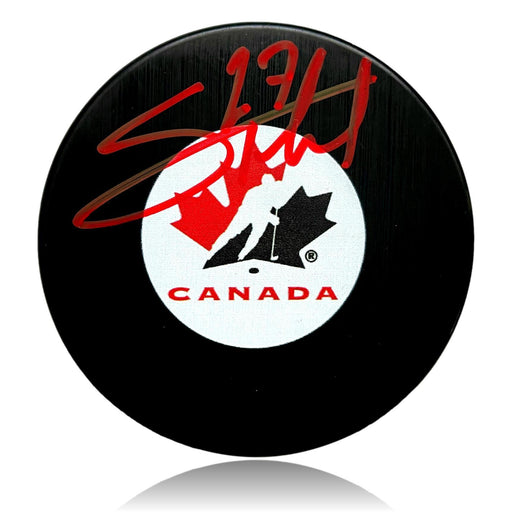 Shea Theodore Autographed Team Canada Hockey Puck COA Inscriptagraphs Signed