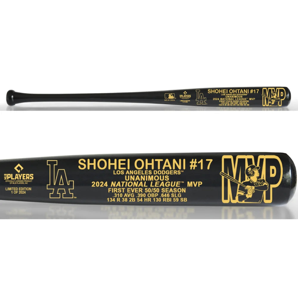 Shohei Ohtani 2024 NL MVP Los Angeles Dodgers Black Maple Baseball Bat #D/2024