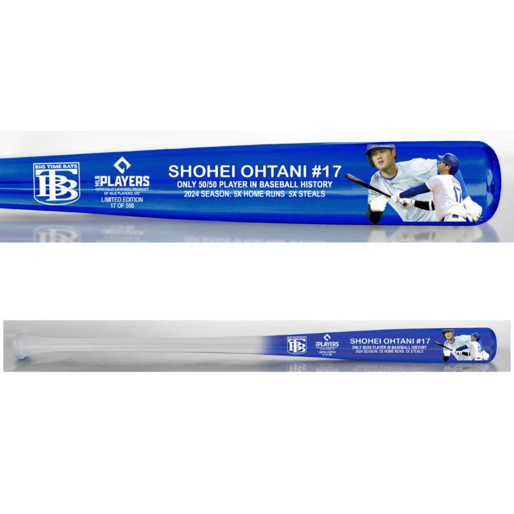 Shohei Ohtani 50/50 Club Los Angeles Dodgers Blue Extremum Baseball Bat #D/500