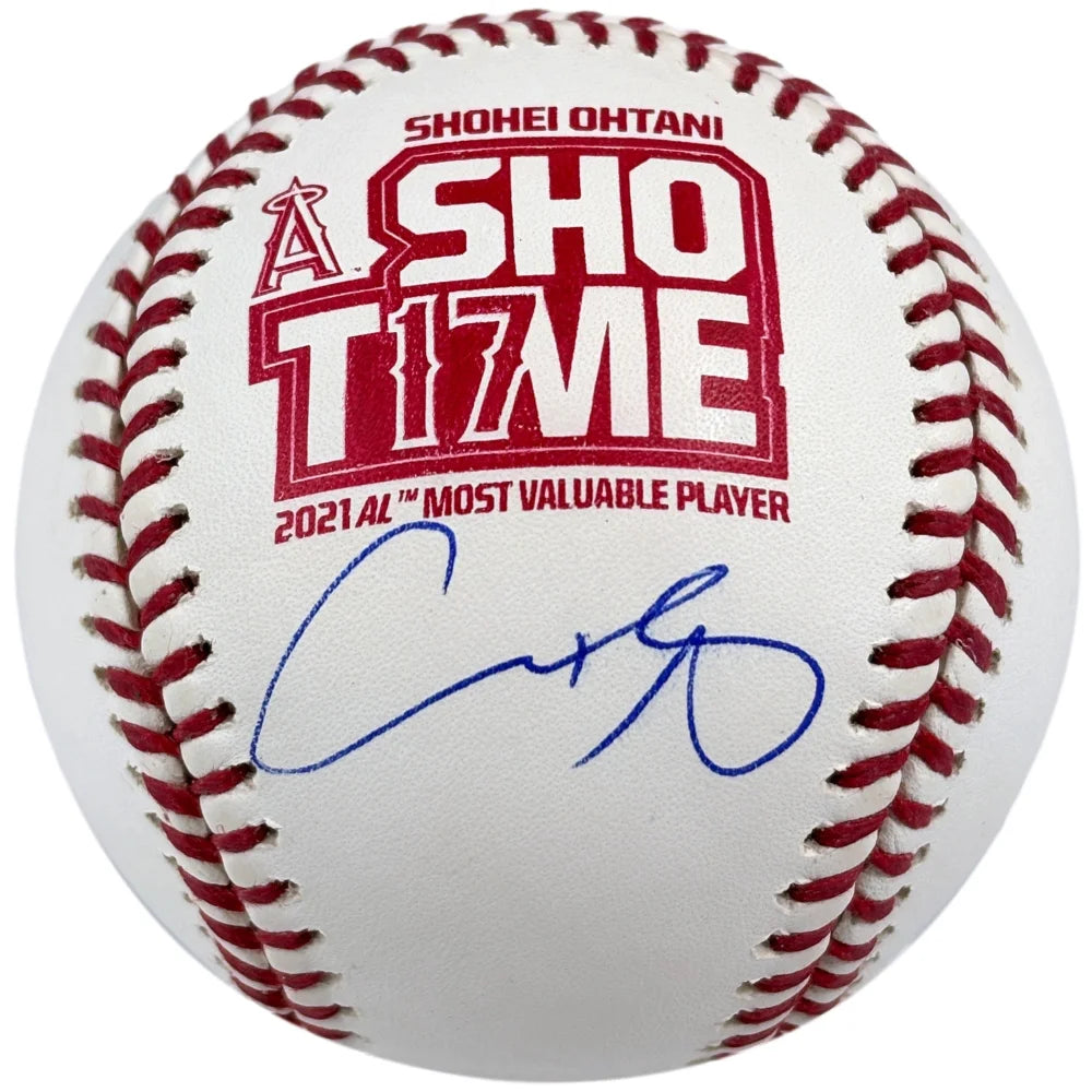 Autographed Ball Shohei Ohtani Autographed Los Angeles Angels 2021 Al Mvp Baseball Mlb ...
