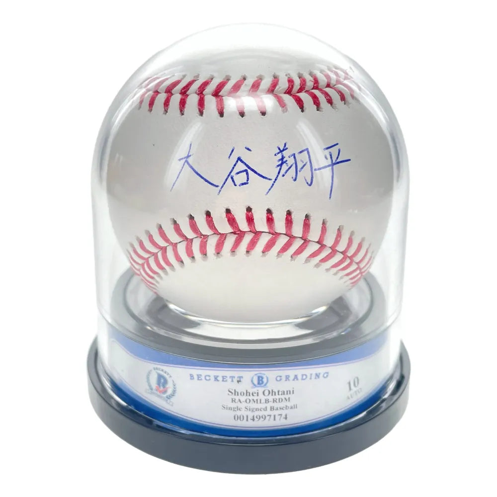 Shohei Ohtani Kanji Autographed Baseball BAS 10 MLB COA Los Angeles Angels