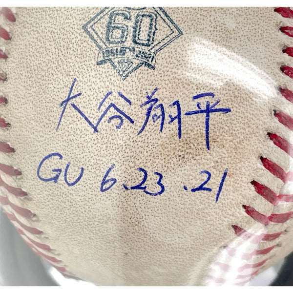 Shohei Ohtani Kanji Autographed Multi Inscribed Baseball BAS 10 MLB COA  Signed