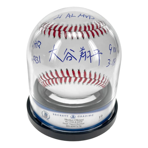 Shohei Ohtani Kanji Autographed Multi Inscribed Baseball BAS 10 MLB COA Signed Los Angeles Angels