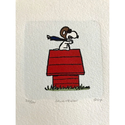 Snoopy Artwork Sowa & Reiser #D/500 Disney Hand Painted Peanuts Charlie Brown