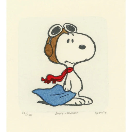 Snoopy Artwork Sowa & Reiser #D/500 Hand Painted Schulz Peanuts Flying Ace