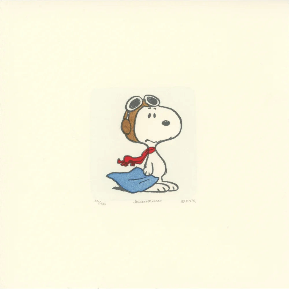 Snoopy Artwork Sowa & Reiser #D/500 Hand Painted Schulz Peanuts Flying Ace