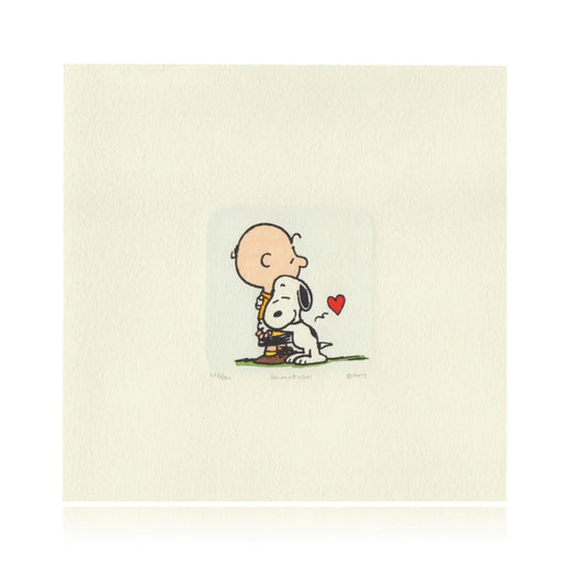 Snoopy & Charlie Brown Artwork Sowa Reiser #D/500 Hand Painted Schulz Peanuts Hugging 2