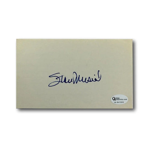 Stan Musial Signed Index Card 3X5 Autograph COA Online Authentics St Louis Cardinals