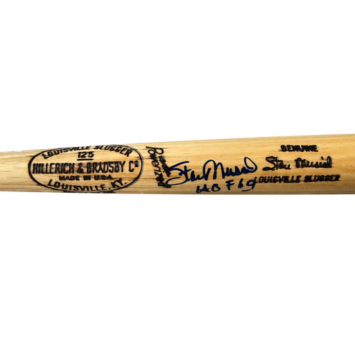 Stan Musial Signed Model Baseball Bat Inscribed HOF St. Louis Cardinals COA BAS