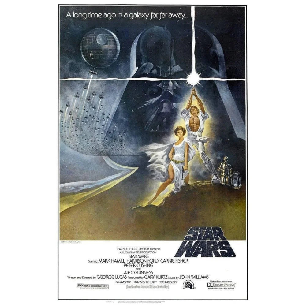 Star Wars ’A New Hope’ Framed Unsigned 27X40 Movie Poster Episode 4 IV Hamill Fisher Ford