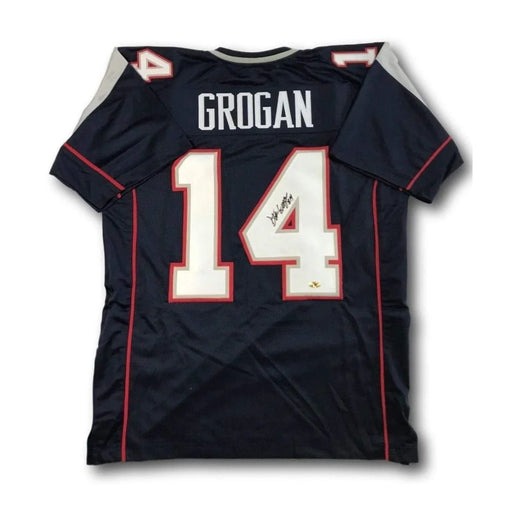 Steve Grogan Signed New England Patriots Jersey COA MAB Autograph NE