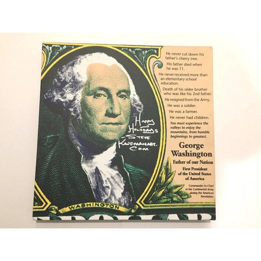 Steve Kaufman Signed Handpainted Artwork George Washington Painting Andy Warhol