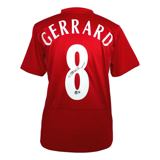 Steven Gerrard Autographed Liverpool Jersey BAS COA Signed Champions League