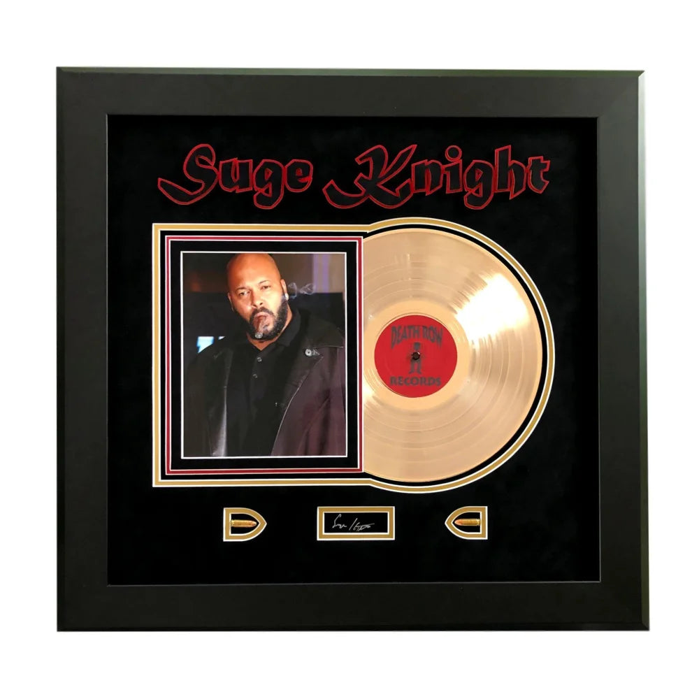 Suge Knight Signed Cut Framed Collage Death Row JSA COA Tupac Dr. Dre Autograph